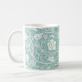 William Morris Grape Pattern Blauwgroen Turquoise Koffiemok (Links)
