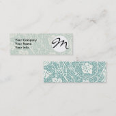 William Morris Grape Pattern Blauwgroen Turquoise Mini Visitekaartje (Voorkant / Achterkant)