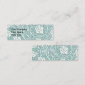 William Morris Grape Pattern Blauwgroen Turquoise Mini Visitekaartje (Voorkant / Achterkant)