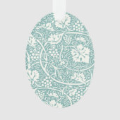 William Morris Grape Pattern Blauwgroen Turquoise Ornament (voorkant)