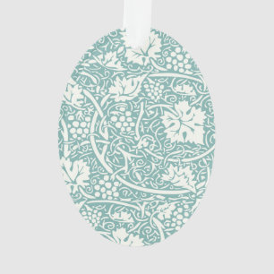 William Morris Grape Pattern Blauwgroen Turquoise Ornament