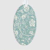 William Morris Grape Pattern Blauwgroen Turquoise Ornament (voorkant)