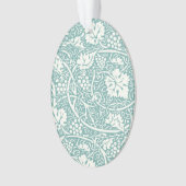 William Morris Grape Pattern Blauwgroen Turquoise Ornament (voorkant)