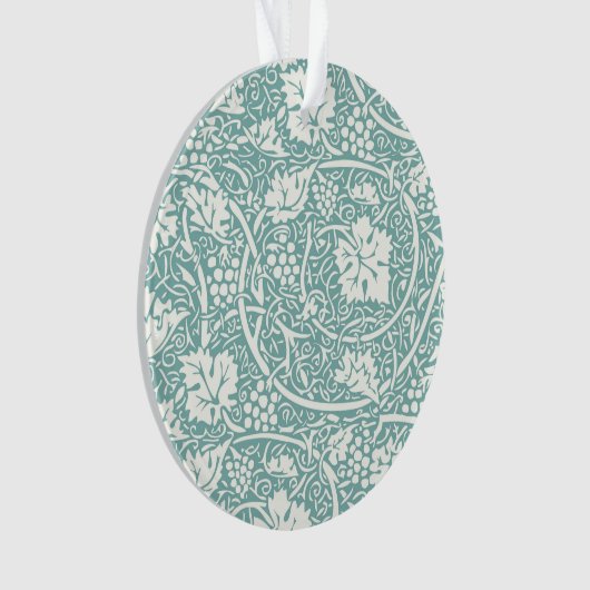 William Morris Grape Pattern Blauwgroen Turquoise Ornament (voorkant)