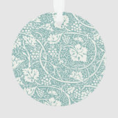 William Morris Grape Pattern Blauwgroen Turquoise Ornament (achterkant)