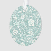 William Morris Grape Pattern Blauwgroen Turquoise Ornament (voorkant)