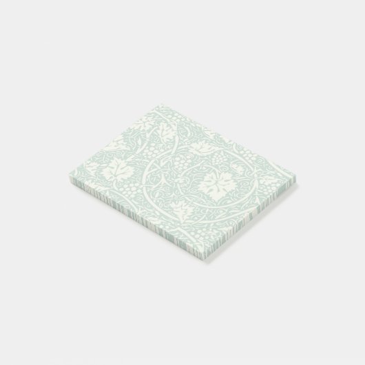 William Morris Grape Pattern Blauwgroen Turquoise Post-it® Notes (Schuin)