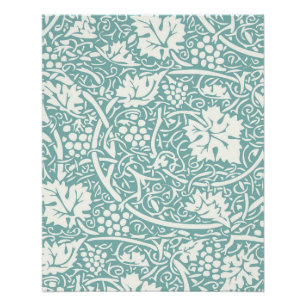 William Morris Grape Pattern Blauwgroen Turquoise Poster