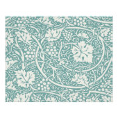 William Morris Grape Pattern Blauwgroen Turquoise Poster (Voorkant)