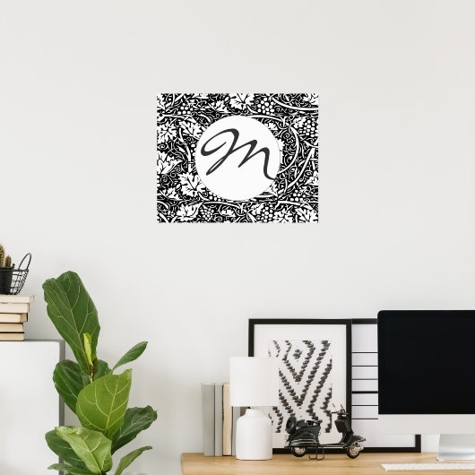 William Morris Grape Pattern Wallpaper Poster (Thuiskantoor)