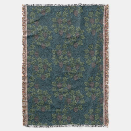 William Morris  Grape Vine Pattern Deken (Voorkant Verticaal)