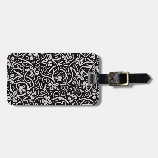 William Morris Grapevine Blad Patroon Bagagelabel (Voorkant horizontaal)