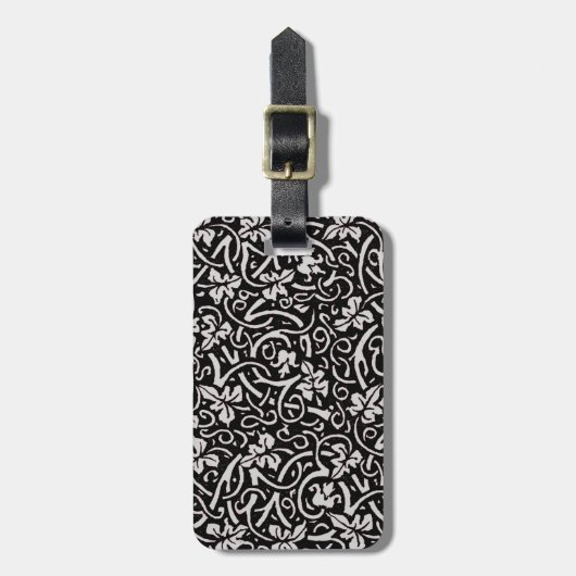 William Morris Grapevine Blad Patroon Bagagelabel (Voorkant verticaal)