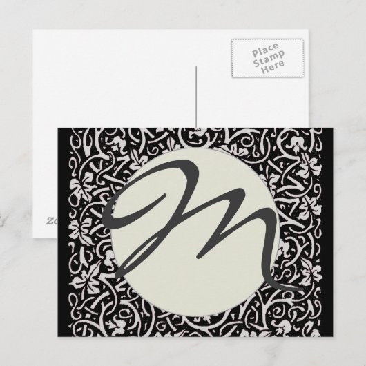 William Morris Grapevine Blad Patroon Briefkaart (Voorkant / Achterkant)