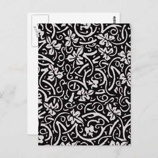 William Morris Grapevine Blad Patroon Briefkaart (Voorkant / Achterkant)