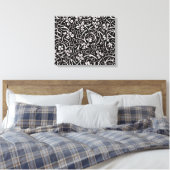 William Morris Grapevine Blad Patroon Canvas Afdruk (Insitu (Slaapkamer))