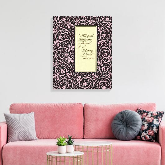 William Morris Grapevine Blad Patroon Canvas Afdruk (Insitu (Woonkamer))