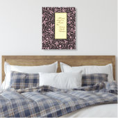 William Morris Grapevine Blad Patroon Canvas Afdruk (Insitu (Slaapkamer))