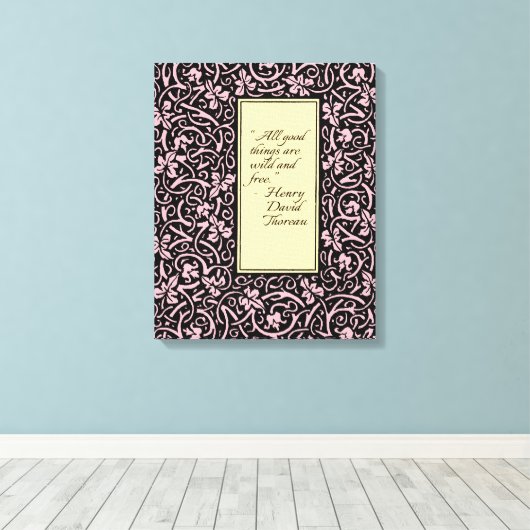 William Morris Grapevine Blad Patroon Canvas Afdruk (Insitu (Houten vloer))