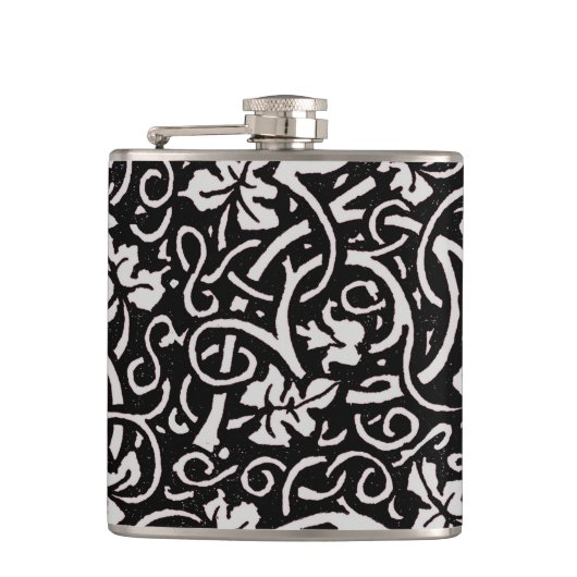 William Morris Grapevine Blad Patroon Heupfles (Voorkant)