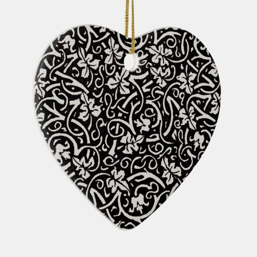 William Morris Grapevine Blad Patroon Keramisch Ornament (Rechts)