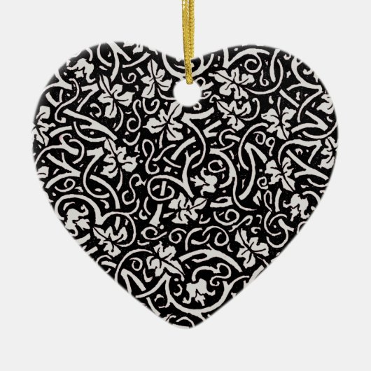 William Morris Grapevine Blad Patroon Keramisch Ornament (Voorkant)