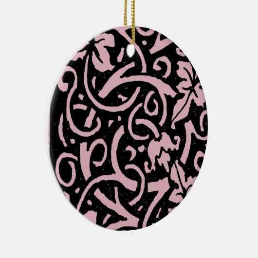 William Morris Grapevine Blad Patroon Keramisch Ornament (Rechts)