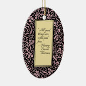 William Morris Grapevine Blad Patroon Keramisch Ornament (Rechts)