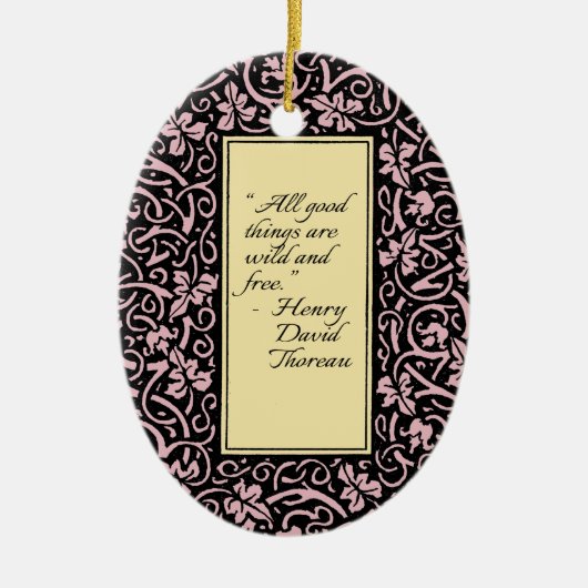 William Morris Grapevine Blad Patroon Keramisch Ornament (Voorkant)