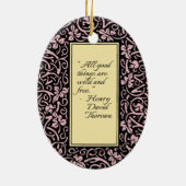 William Morris Grapevine Blad Patroon Keramisch Ornament (Achterkant)