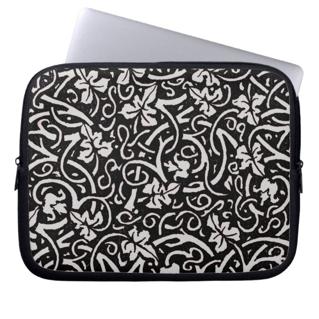 William Morris Grapevine Blad Patroon Laptop Sleeve (Voorkant)