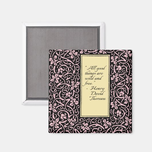 William Morris Grapevine Blad Patroon Magneet (Voorkant / Achterkant)