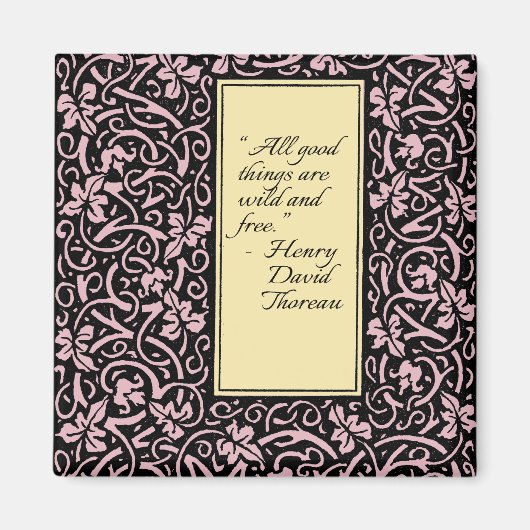 William Morris Grapevine Blad Patroon Magneet (Voorkant)