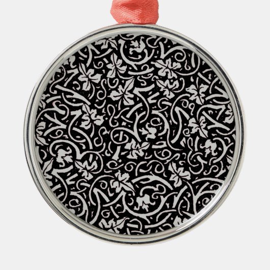 William Morris Grapevine Blad Patroon Metalen Ornament (Voorkant)