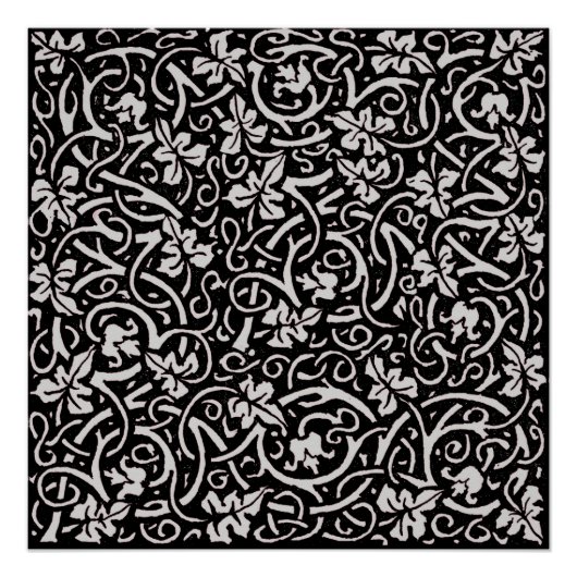 William Morris Grapevine Blad Patroon Poster (Voorkant)