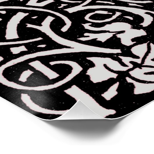 William Morris Grapevine Blad Patroon Poster (Hoek)