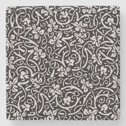 William Morris Grapevine Blad Patroon Stenen Onderzetter (Voorkant)