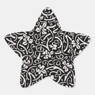 William Morris Grapevine Blad Patroon Ster Sticker