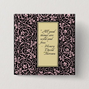 William Morris Grapevine Blad Patroon Vierkante Button 5,1 Cm