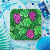 William Morris Grapevine, Magenta en Green Papieren Bordje (Feest)