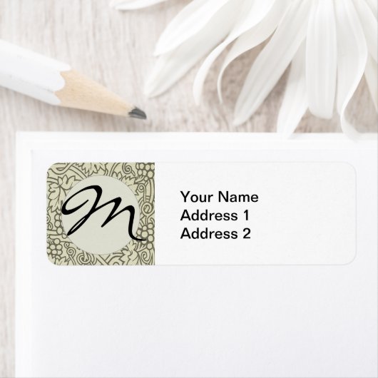 William Morris Grapevine Sage Wallpaper Etiket (Insitu)