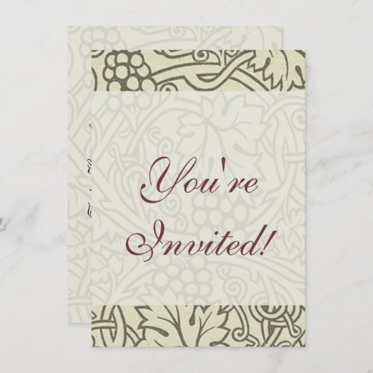 William Morris Grapevine Sage Wallpaper Kaart (Voorkant / Achterkant)