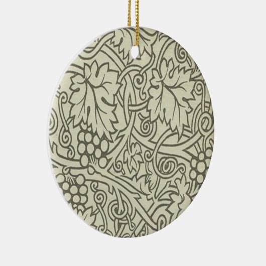 William Morris Grapevine Sage Wallpaper Keramisch Ornament (Rechts)