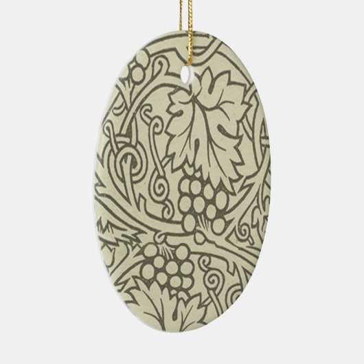William Morris Grapevine Sage Wallpaper Keramisch Ornament (Rechts)
