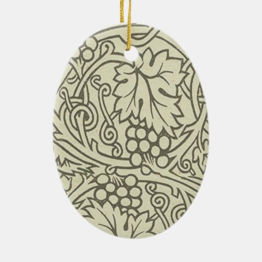William Morris Grapevine Sage Wallpaper Keramisch Ornament (Achterkant)