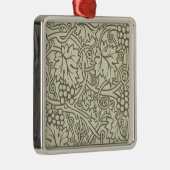 William Morris Grapevine Sage Wallpaper Metalen Ornament (Rechts)