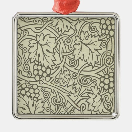 William Morris Grapevine Sage Wallpaper Metalen Ornament (Voorkant)