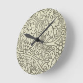 William Morris Grapevine Sage Wallpaper Ronde Klok (Hoek)