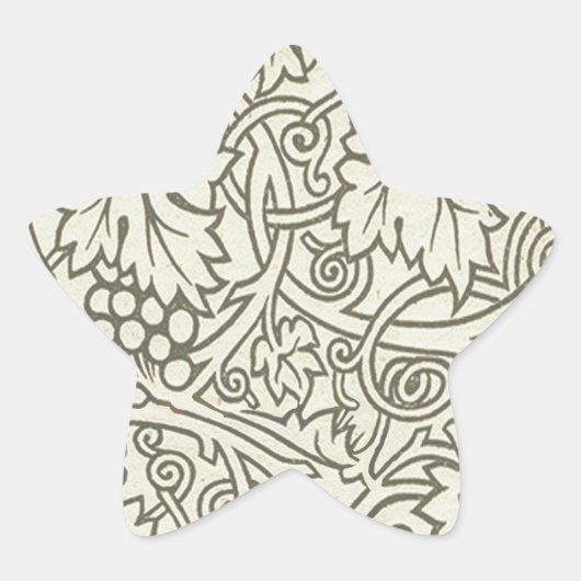 William Morris Grapevine Sage Wallpaper Ster Sticker (Voorkant)