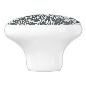 William * Morris Gray Floral Keramische Knop (Zijkant)